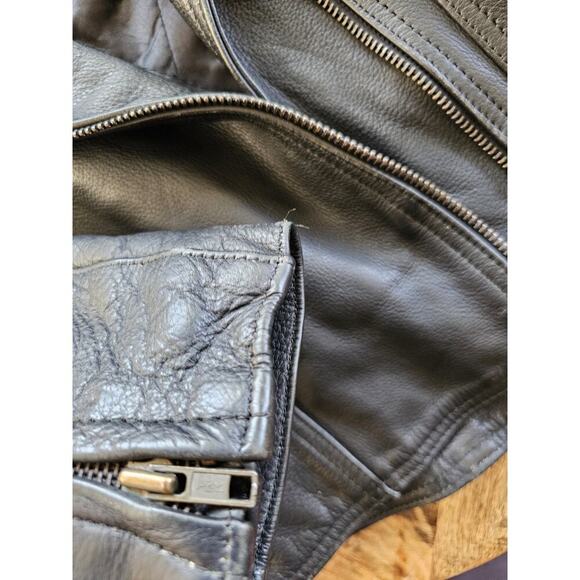 Daytona Joe Vintage Women’s Leather Motorcycle Jacket Size M Moto Rare - Picture 12 of 14